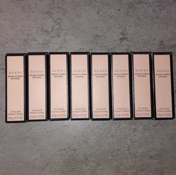 BNIP Gucci Rouge a Levres Gothique 8 Shade Full Set - Rare and Discontinued - Picture 2 of 14